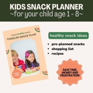 A promo image to highlight a kids snack planner.